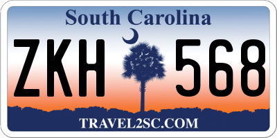 SC license plate ZKH568