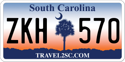 SC license plate ZKH570