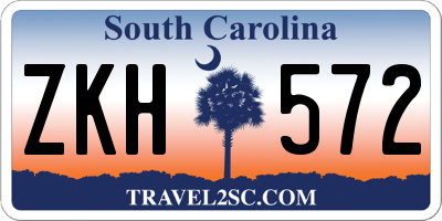 SC license plate ZKH572