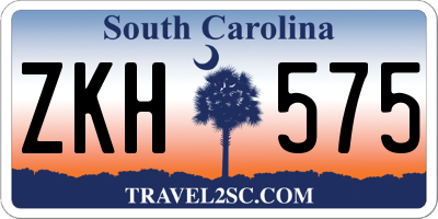 SC license plate ZKH575