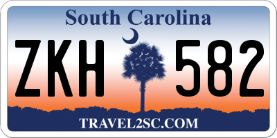 SC license plate ZKH582