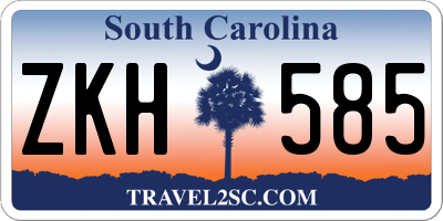 SC license plate ZKH585