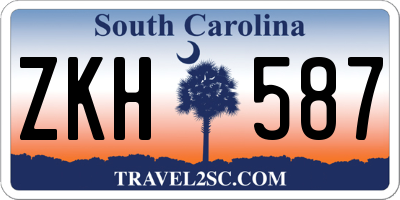 SC license plate ZKH587
