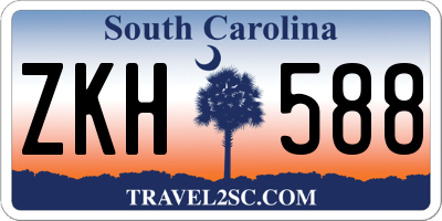 SC license plate ZKH588