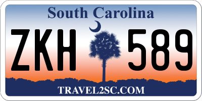 SC license plate ZKH589
