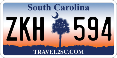 SC license plate ZKH594