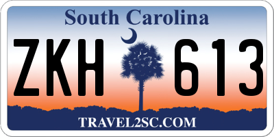 SC license plate ZKH613