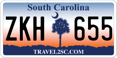 SC license plate ZKH655