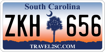 SC license plate ZKH656
