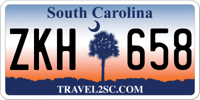 SC license plate ZKH658