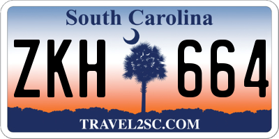 SC license plate ZKH664