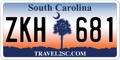 SC license plate ZKH681