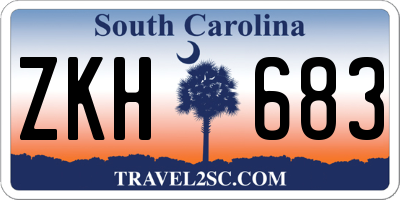 SC license plate ZKH683