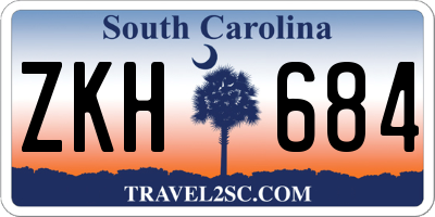 SC license plate ZKH684