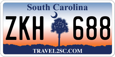 SC license plate ZKH688