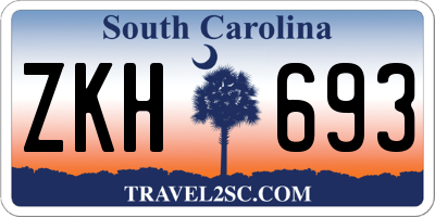 SC license plate ZKH693