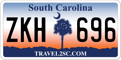 SC license plate ZKH696