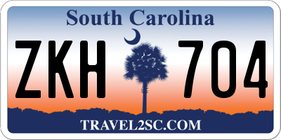 SC license plate ZKH704