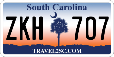 SC license plate ZKH707