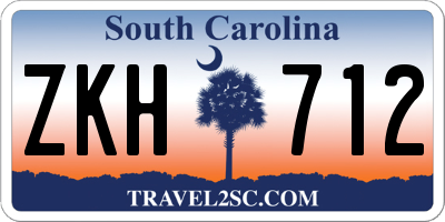 SC license plate ZKH712