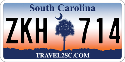 SC license plate ZKH714