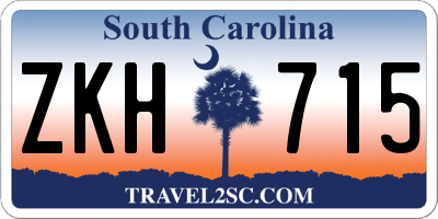 SC license plate ZKH715