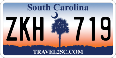 SC license plate ZKH719