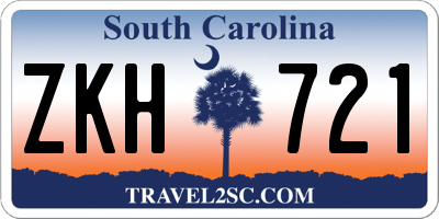 SC license plate ZKH721