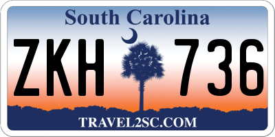 SC license plate ZKH736