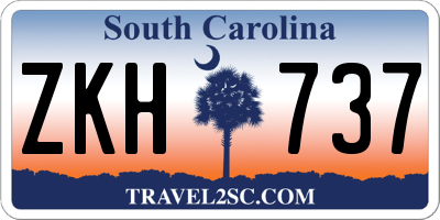SC license plate ZKH737