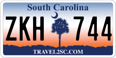 SC license plate ZKH744