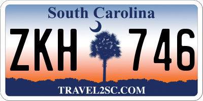 SC license plate ZKH746