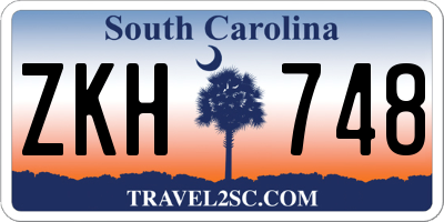 SC license plate ZKH748