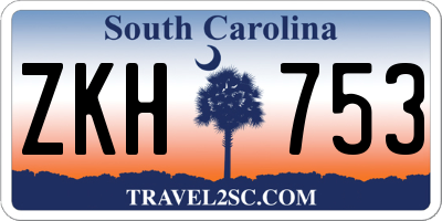 SC license plate ZKH753