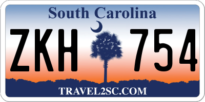 SC license plate ZKH754