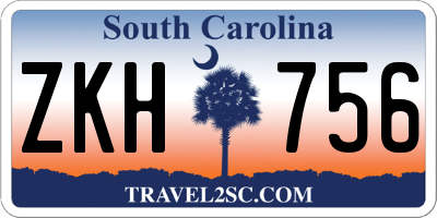 SC license plate ZKH756