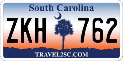 SC license plate ZKH762