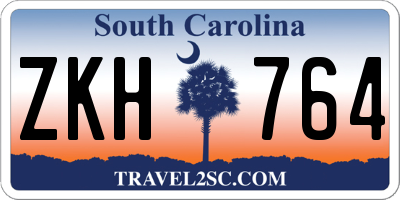 SC license plate ZKH764