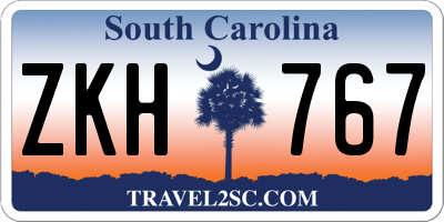 SC license plate ZKH767