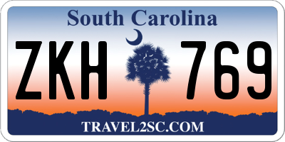 SC license plate ZKH769