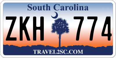 SC license plate ZKH774