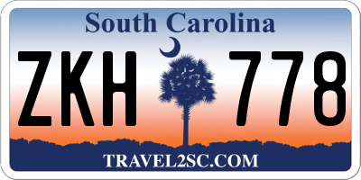 SC license plate ZKH778