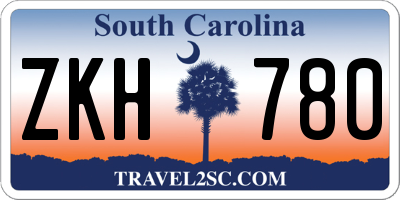SC license plate ZKH780