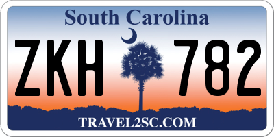 SC license plate ZKH782