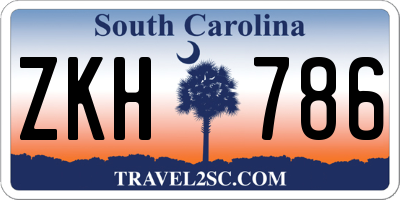 SC license plate ZKH786