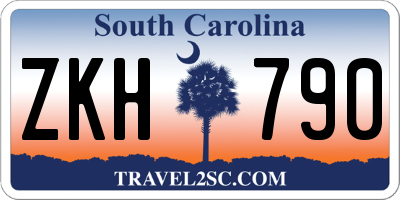 SC license plate ZKH790