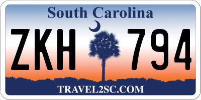 SC license plate ZKH794