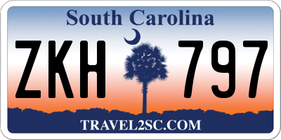 SC license plate ZKH797