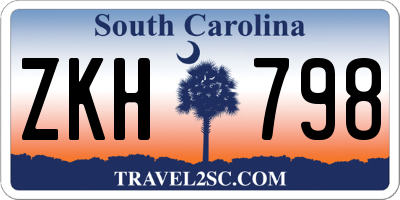 SC license plate ZKH798
