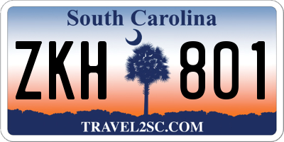 SC license plate ZKH801